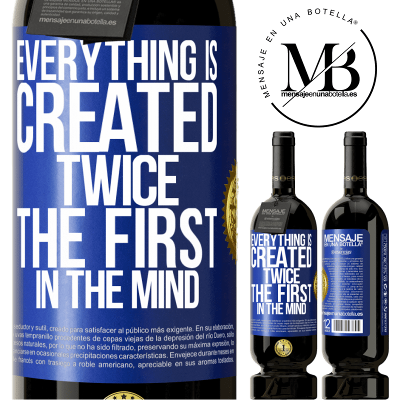 29,95 € Free Shipping | Red Wine Premium Edition MBS® Reserva Everything is created twice. The first in the mind Blue Label. Customizable label Reserva 12 Months Harvest 2014 Tempranillo