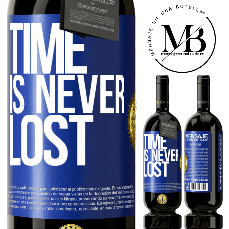 49,95 € Free Shipping | Red Wine Premium Edition MBS® Reserve Time is never lost Blue Label. Customizable label Reserve 12 Months Harvest 2015 Tempranillo