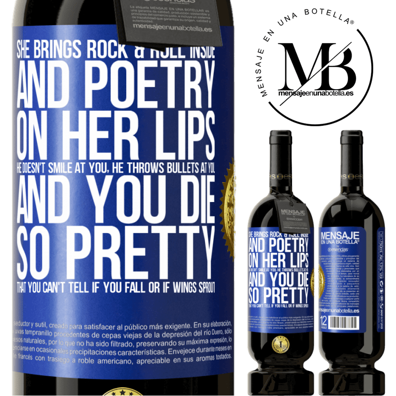 29,95 € Free Shipping | Red Wine Premium Edition MBS® Reserva She brings Rock & Roll inside and poetry on her lips. He doesn't smile at you, he throws bullets at you, and you die so Blue Label. Customizable label Reserva 12 Months Harvest 2014 Tempranillo