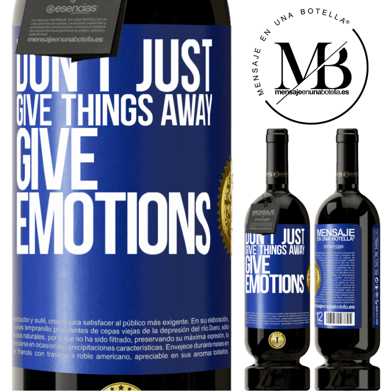 29,95 € Free Shipping | Red Wine Premium Edition MBS® Reserva Don't just give things away, give emotions Blue Label. Customizable label Reserva 12 Months Harvest 2014 Tempranillo