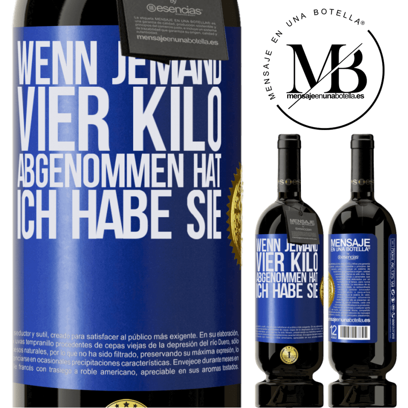 49,95 € Kostenloser Versand | Rotwein Premium Ausgabe MBS® Reserve Wenn jemand vier Kilo abgenommen hat, ich habe sie Blaue Markierung. Anpassbares Etikett Reserve 12 Monate Ernte 2015 Tempranillo