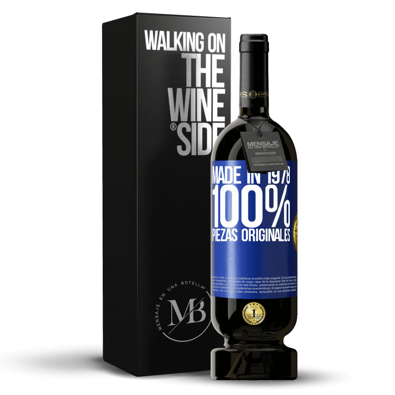 49,95 € Envío gratis | Vino Tinto Edición Premium MBS® Reserva Made in 1978. 100% piezas originales Etiqueta Azul. Etiqueta personalizable Reserva 12 Meses Cosecha 2015 Tempranillo