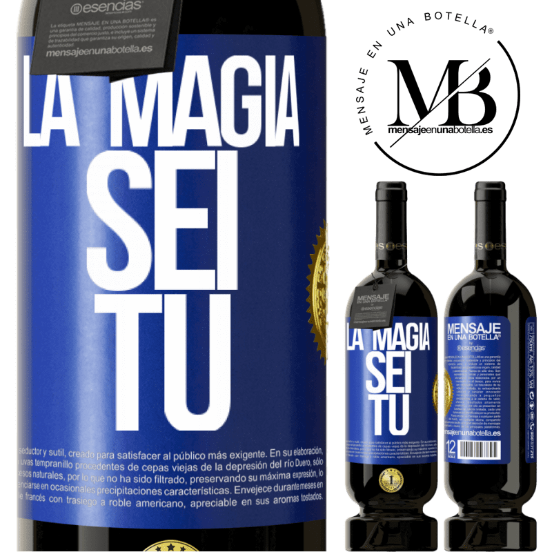 49,95 € Spedizione Gratuita | Vino rosso Edizione Premium MBS® Riserva La magia sei tu Etichetta Blu. Etichetta personalizzabile Riserva 12 Mesi Raccogliere 2015 Tempranillo