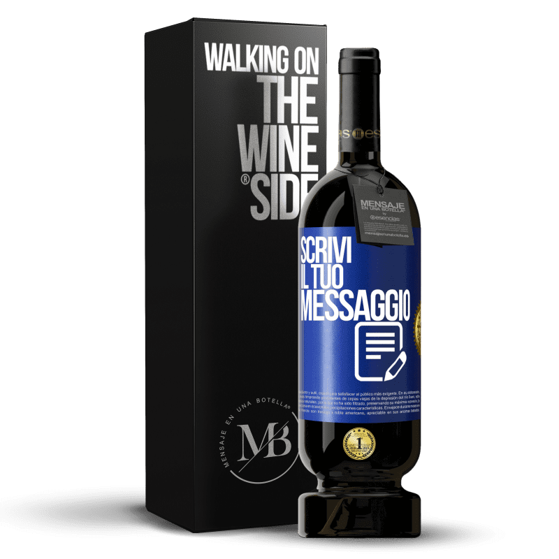 49,95 € Spedizione Gratuita | Vino rosso Edizione Premium MBS® Riserva Scrivi il tuo messaggio Etichetta Blu. Etichetta personalizzabile Riserva 12 Mesi Raccogliere 2015 Tempranillo