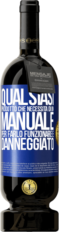 Spedizione Gratuita | Vino rosso Edizione Premium MBS® Riserva Qualsiasi prodotto che necessita di un manuale per farlo funzionare è danneggiato Etichetta Blu. Etichetta personalizzabile Riserva 12 Mesi Raccogliere 2014 Tempranillo