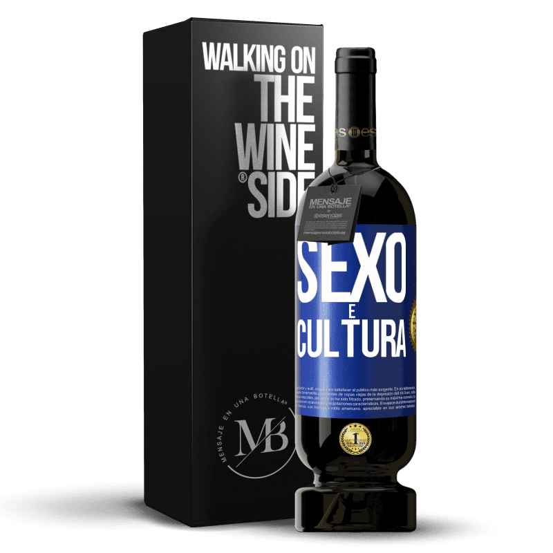 49,95 € Envio grátis | Vinho tinto Edição Premium MBS® Reserva Sexo é cultura Etiqueta Azul. Etiqueta personalizável Reserva 12 Meses Colheita 2014 Tempranillo