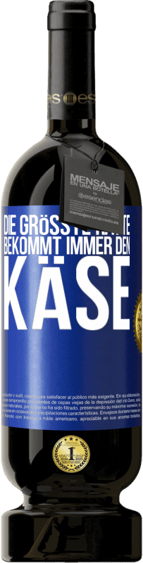 Kostenloser Versand | Rotwein Premium Ausgabe MBS® Reserve Die größte Ratte bekommt immer den Käse Blaue Markierung. Anpassbares Etikett Reserve 12 Monate Ernte 2014 Tempranillo