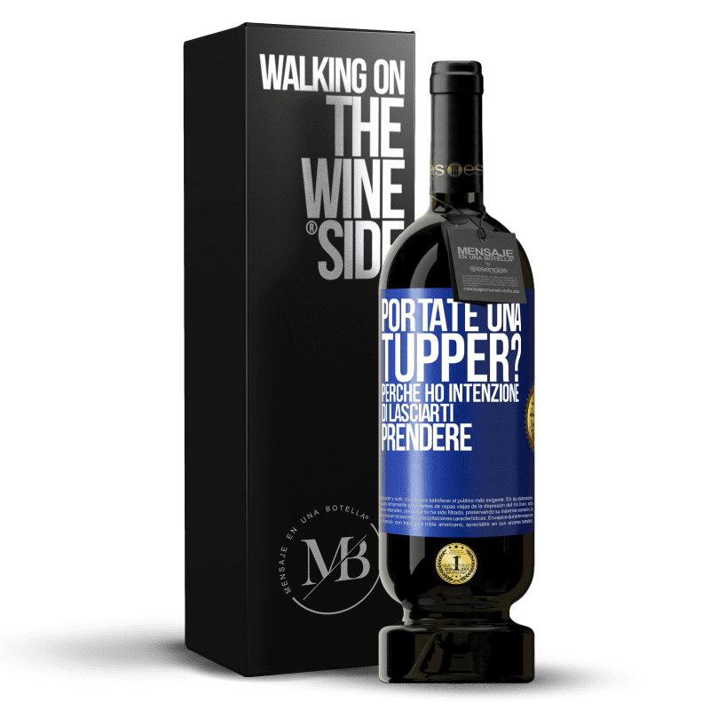 49,95 € Spedizione Gratuita | Vino rosso Edizione Premium MBS® Riserva Portate una tupper? Perché ho intenzione di lasciarti prendere Etichetta Blu. Etichetta personalizzabile Riserva 12 Mesi Raccogliere 2014 Tempranillo