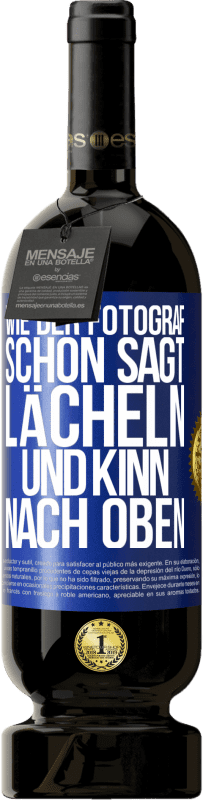 Kostenloser Versand | Rotwein Premium Ausgabe MBS® Reserve Wie der Fotograf schon sagt, lächeln und Kinn nach oben Blaue Markierung. Anpassbares Etikett Reserve 12 Monate Ernte 2014 Tempranillo