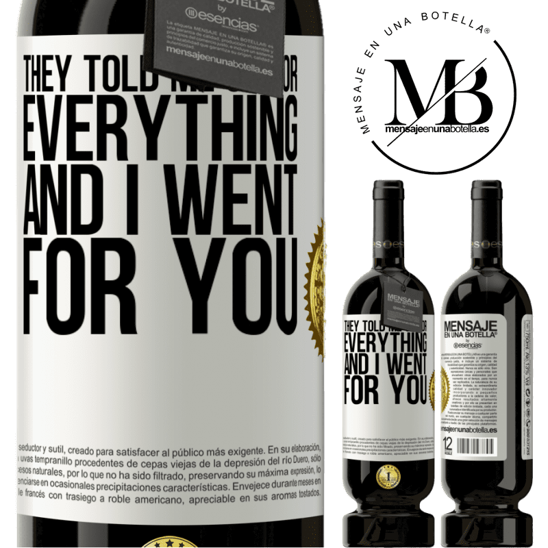 29,95 € Free Shipping | Red Wine Premium Edition MBS® Reserva They told me go for everything and I went for you White Label. Customizable label Reserva 12 Months Harvest 2014 Tempranillo