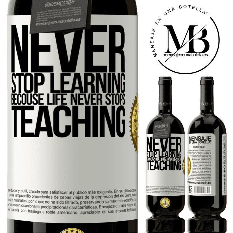 29,95 € Free Shipping | Red Wine Premium Edition MBS® Reserva Never stop learning becouse life never stops teaching White Label. Customizable label Reserva 12 Months Harvest 2014 Tempranillo
