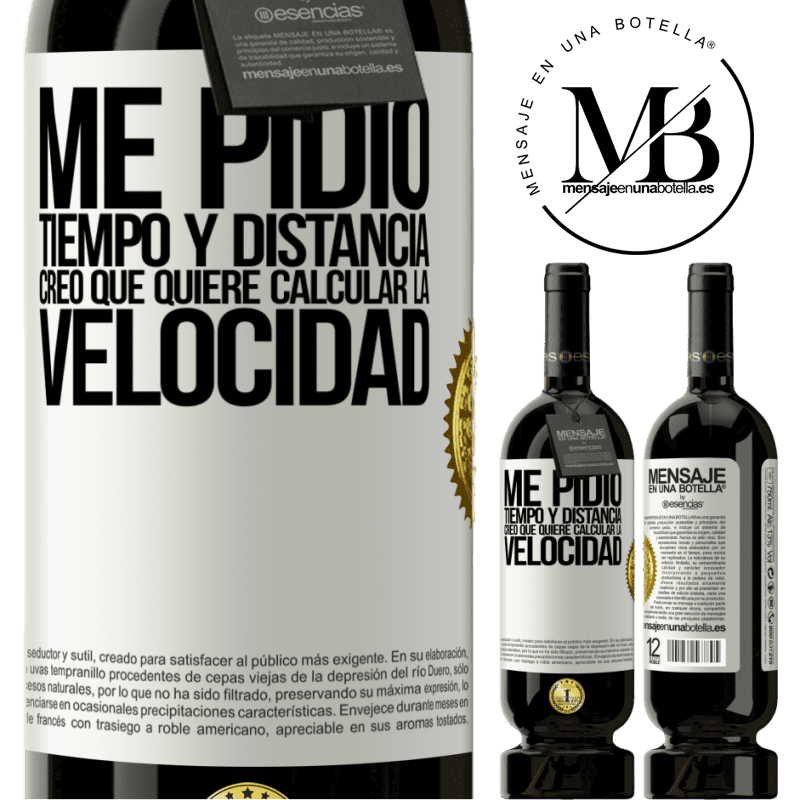 49,95 € Envío gratis | Vino Tinto Edición Premium MBS® Reserva Me pidió tiempo y distancia. Creo que quiere calcular la velocidad Etiqueta Blanca. Etiqueta personalizable Reserva 12 Meses Cosecha 2016 Tempranillo