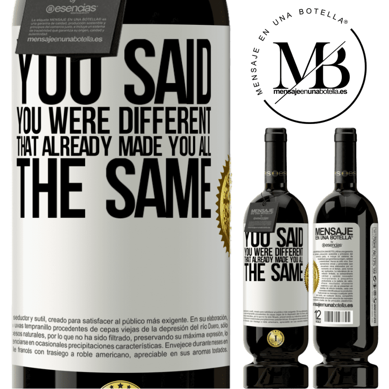 49,95 € Free Shipping | Red Wine Premium Edition MBS® Reserve You said you were different, that already made you all the same White Label. Customizable label Reserve 12 Months Harvest 2014 Tempranillo
