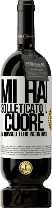 49,95 € Spedizione Gratuita | Vino rosso Edizione Premium MBS® Riserva Mi hai solleticato il cuore da quando ti ho incontrato Etichetta Bianca. Etichetta personalizzabile Riserva 12 Mesi Raccogliere 2016 Tempranillo