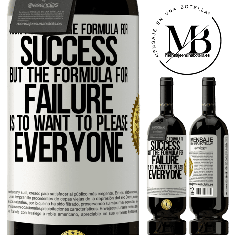 29,95 € Free Shipping | Red Wine Premium Edition MBS® Reserva I don't know the formula for success, but the formula for failure is to want to please everyone White Label. Customizable label Reserva 12 Months Harvest 2014 Tempranillo