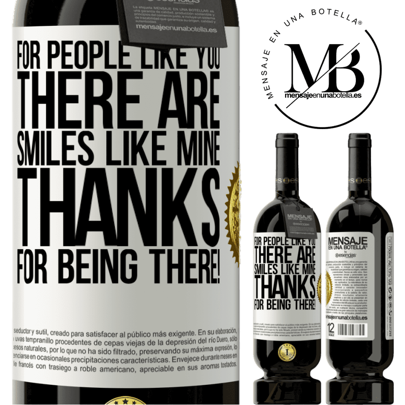 49,95 € Free Shipping | Red Wine Premium Edition MBS® Reserve For people like you there are smiles like mine. Thanks for being there! White Label. Customizable label Reserve 12 Months Harvest 2014 Tempranillo