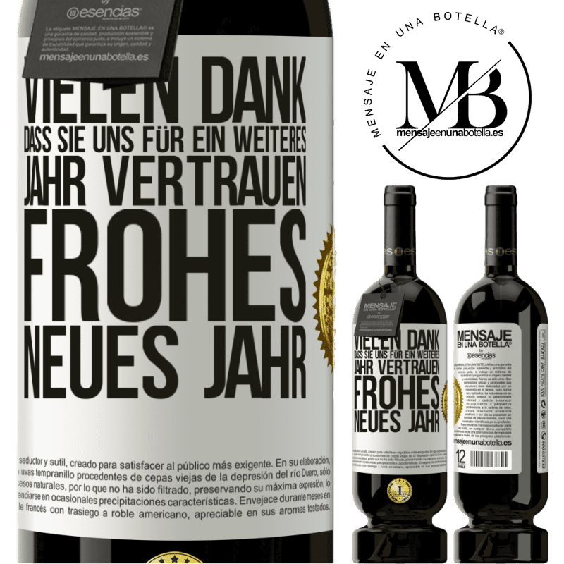 49,95 € Kostenloser Versand | Rotwein Premium Ausgabe MBS® Reserve Vielen Dank, dass Sie uns ein weiteres Jahr vertrauen. Frohes neues Jahr Weißes Etikett. Anpassbares Etikett Reserve 12 Monate Ernte 2014 Tempranillo