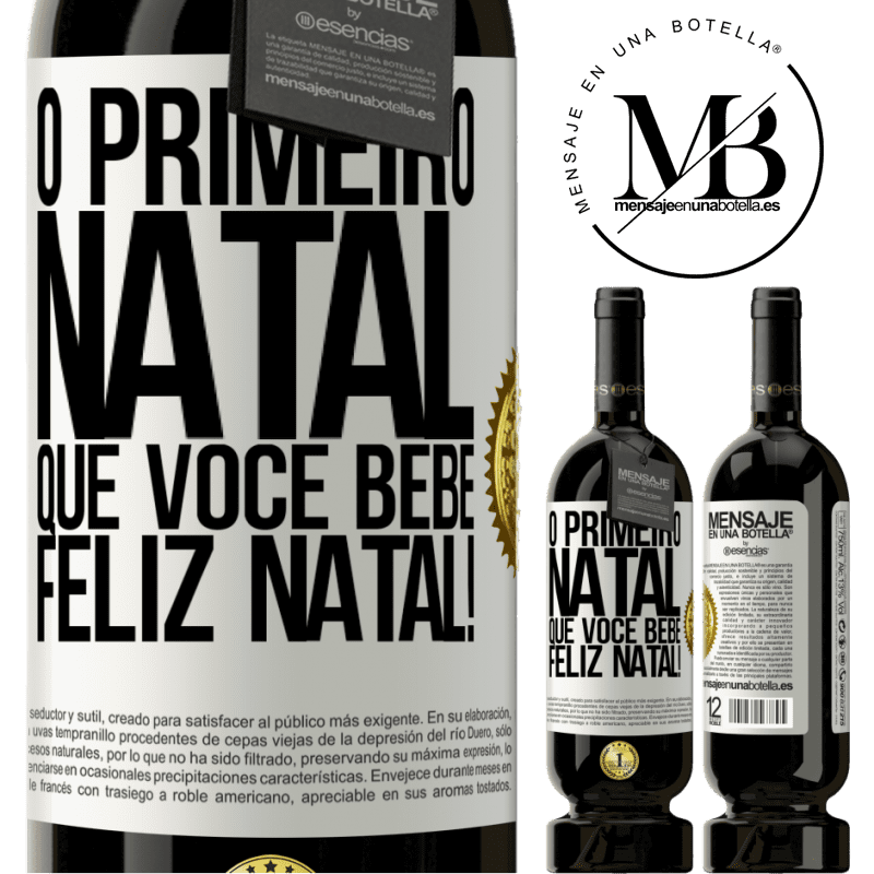 49,95 € Envio grátis | Vinho tinto Edição Premium MBS® Reserva O primeiro Natal que você bebe. Feliz Natal! Etiqueta Branca. Etiqueta personalizável Reserva 12 Meses Colheita 2014 Tempranillo