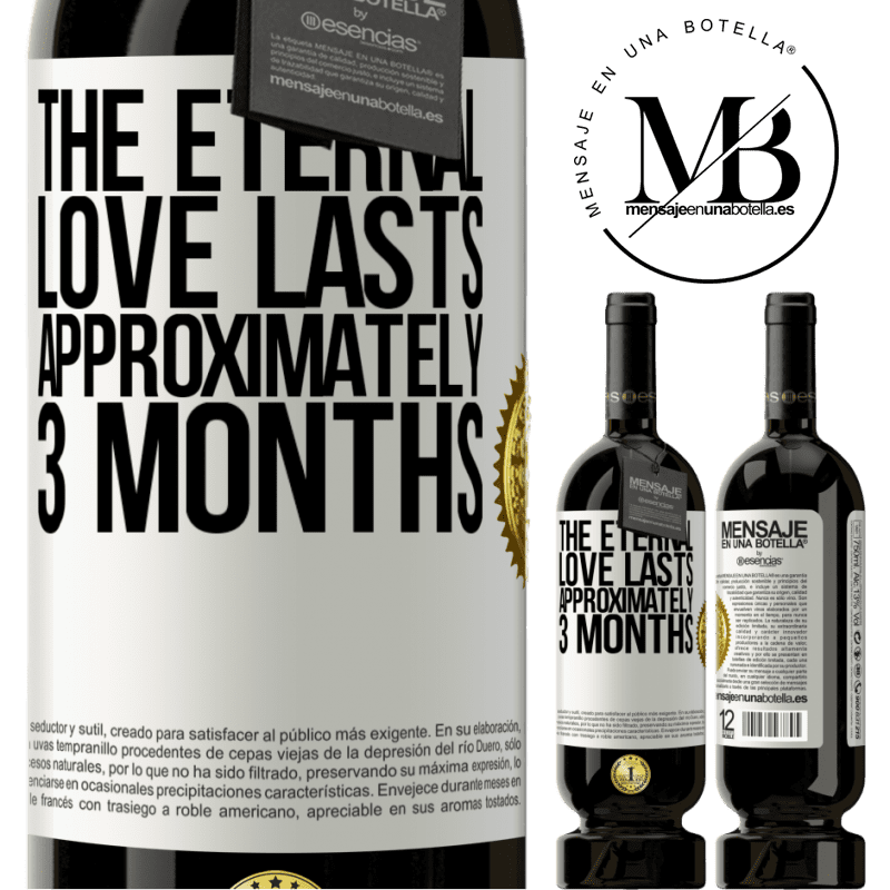 29,95 € Free Shipping | Red Wine Premium Edition MBS® Reserva The eternal love lasts approximately 3 months White Label. Customizable label Reserva 12 Months Harvest 2014 Tempranillo