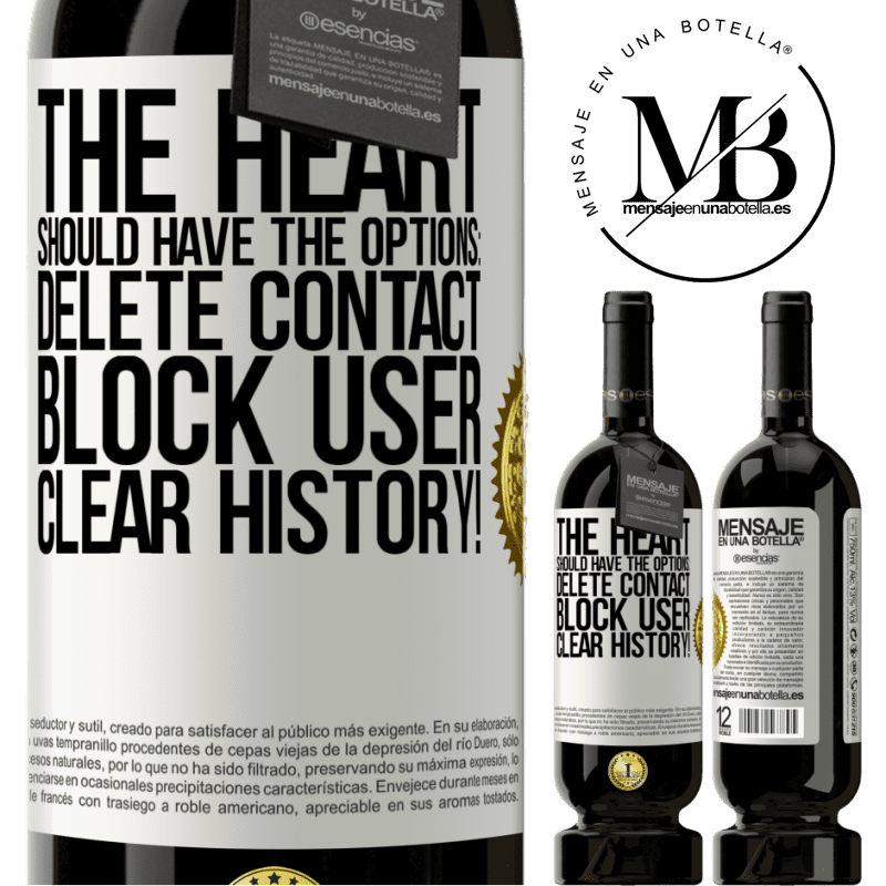 29,95 € Free Shipping | Red Wine Premium Edition MBS® Reserva The heart should have the options: Delete contact, Block user, Clear history! White Label. Customizable label Reserva 12 Months Harvest 2014 Tempranillo