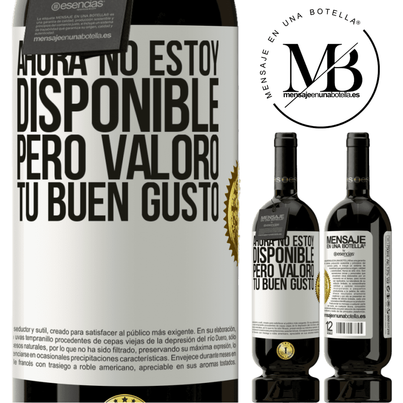 49,95 € Envío gratis | Vino Tinto Edición Premium MBS® Reserva Ahora no estoy disponible, pero valoro tu buen gusto Etiqueta Blanca. Etiqueta personalizable Reserva 12 Meses Cosecha 2015 Tempranillo