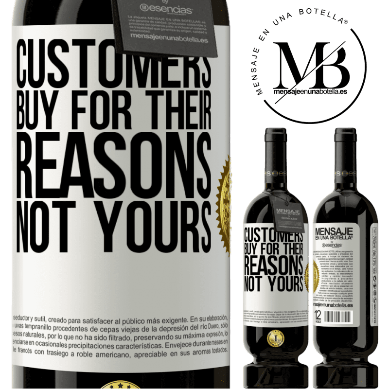 49,95 € Free Shipping | Red Wine Premium Edition MBS® Reserve Customers buy for their reasons, not yours White Label. Customizable label Reserve 12 Months Harvest 2014 Tempranillo