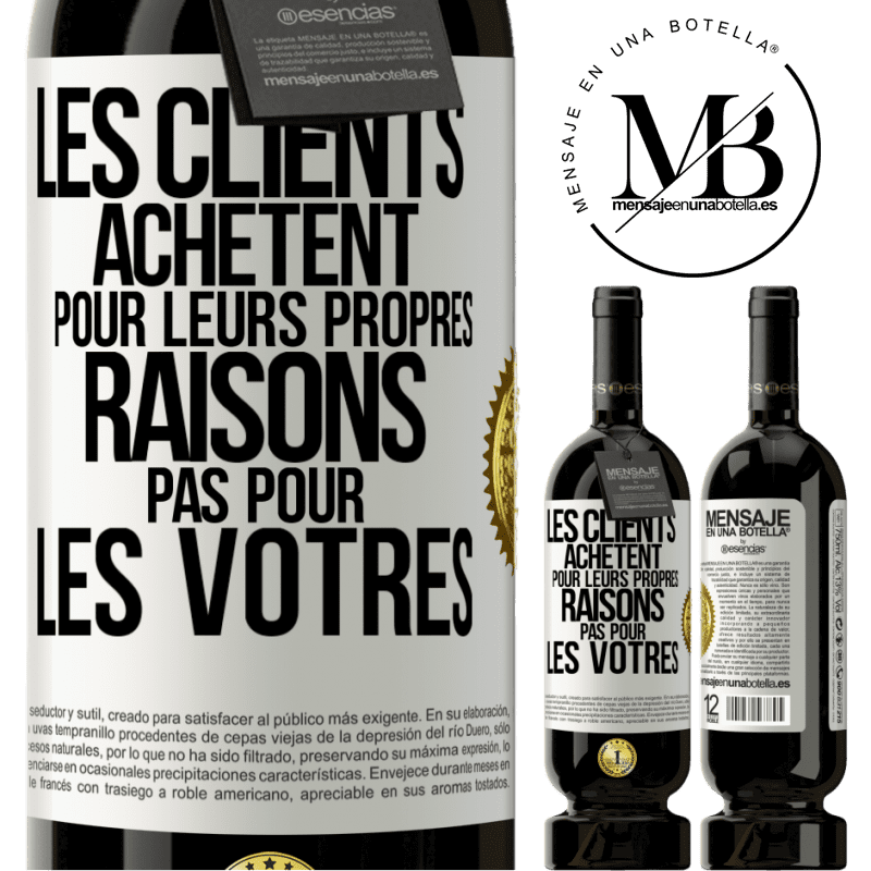 49,95 € Envoi gratuit | Vin rouge Édition Premium MBS® Réserve Les clients achètent pour leurs propres raisons pas pour les vôtres Étiquette Blanche. Étiquette personnalisable Réserve 12 Mois Récolte 2016 Tempranillo