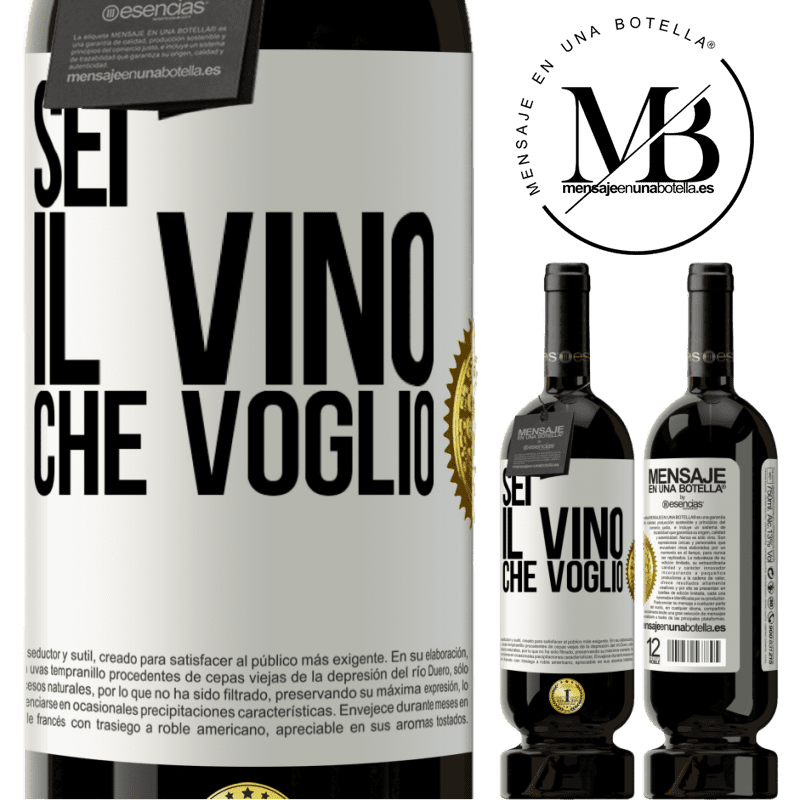 49,95 € Spedizione Gratuita | Vino rosso Edizione Premium MBS® Riserva Sei il vino che voglio Etichetta Bianca. Etichetta personalizzabile Riserva 12 Mesi Raccogliere 2014 Tempranillo