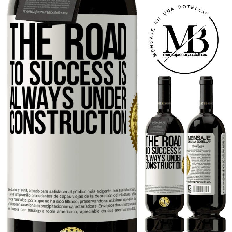 29,95 € Free Shipping | Red Wine Premium Edition MBS® Reserva The road to success is always under construction White Label. Customizable label Reserva 12 Months Harvest 2014 Tempranillo