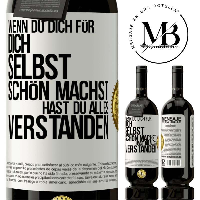49,95 € Kostenloser Versand | Rotwein Premium Ausgabe MBS® Reserve Wenn du dich für dich selbst schön machst, hast du alles verstanden Weißes Etikett. Anpassbares Etikett Reserve 12 Monate Ernte 2016 Tempranillo