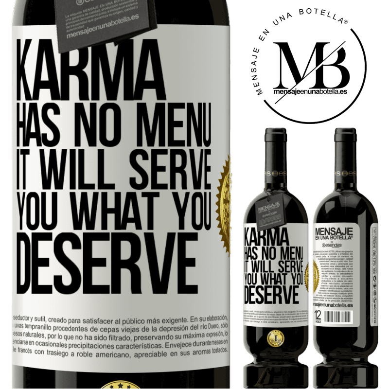 29,95 € Free Shipping | Red Wine Premium Edition MBS® Reserva Karma has no menu. It will serve you what you deserve White Label. Customizable label Reserva 12 Months Harvest 2014 Tempranillo