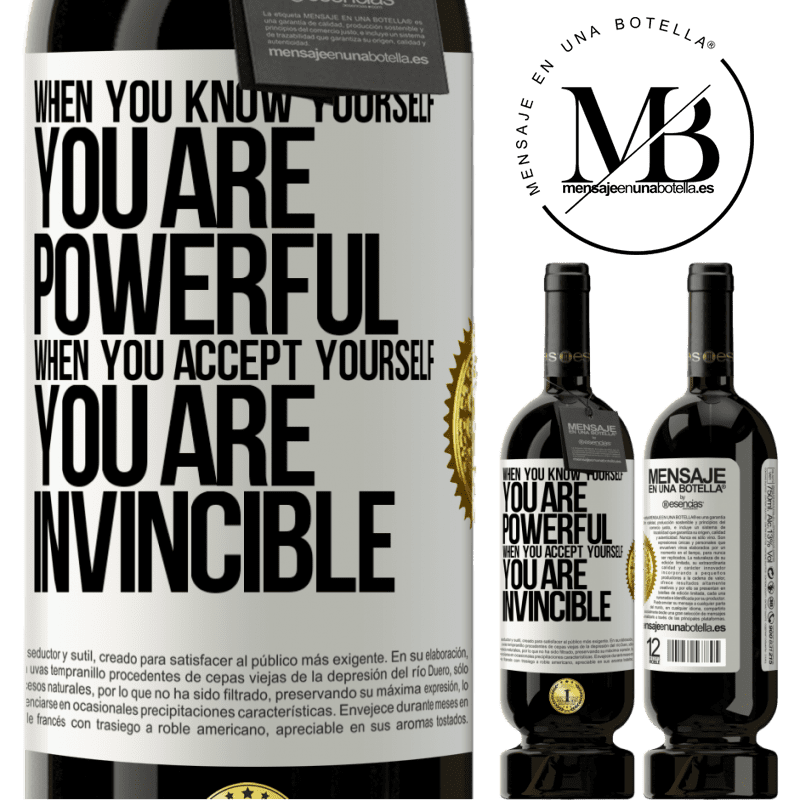 29,95 € Free Shipping | Red Wine Premium Edition MBS® Reserva When you know yourself, you are powerful. When you accept yourself, you are invincible White Label. Customizable label Reserva 12 Months Harvest 2014 Tempranillo