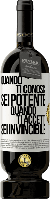 49,95 € | Vino rosso Edizione Premium MBS® Riserva Quando ti conosci, sei potente. Quando ti accetti, sei invincibile Etichetta Bianca. Etichetta personalizzabile Riserva 12 Mesi Raccogliere 2015 Tempranillo