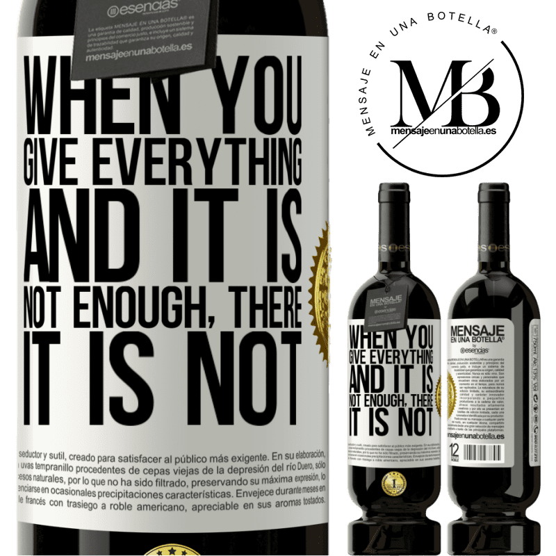 49,95 € Free Shipping | Red Wine Premium Edition MBS® Reserve When you give everything and it is not enough, there it is not White Label. Customizable label Reserve 12 Months Harvest 2014 Tempranillo