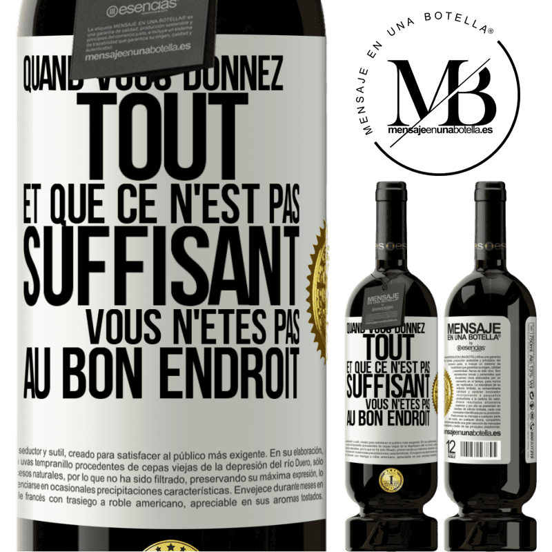 49,95 € Envoi gratuit | Vin rouge Édition Premium MBS® Réserve Quand vous donnez tout et que ce n'est pas suffisant, vous n'êtes pas au bon endroit Étiquette Blanche. Étiquette personnalisable Réserve 12 Mois Récolte 2014 Tempranillo