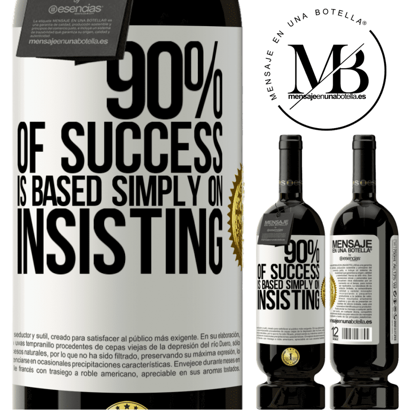 29,95 € Free Shipping | Red Wine Premium Edition MBS® Reserva 90% of success is based simply on insisting White Label. Customizable label Reserva 12 Months Harvest 2014 Tempranillo