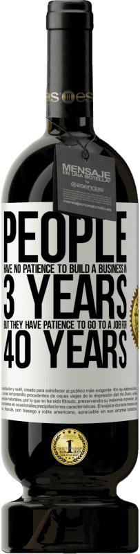 «People have no patience to build a business in 3 years. But he has patience to go to a job for 40 years» Premium Edition MBS® Reserve