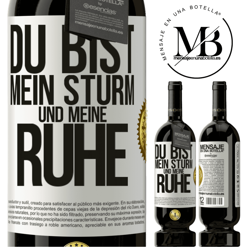 49,95 € Kostenloser Versand | Rotwein Premium Ausgabe MBS® Reserve Du bist mein Sturm und meine Ruhe Weißes Etikett. Anpassbares Etikett Reserve 12 Monate Ernte 2014 Tempranillo