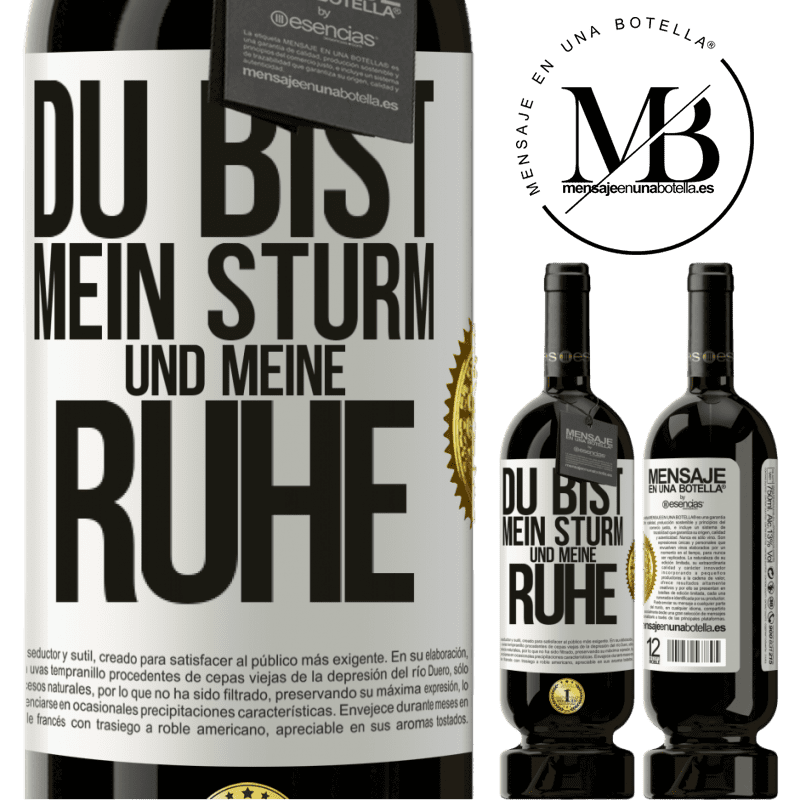 49,95 € Kostenloser Versand | Rotwein Premium Ausgabe MBS® Reserve Du bist mein Sturm und meine Ruhe Weißes Etikett. Anpassbares Etikett Reserve 12 Monate Ernte 2016 Tempranillo