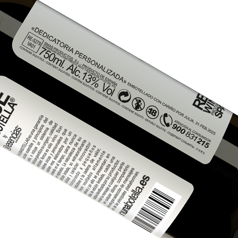 Total traceability. «The content of this bottle rejuvenates. It is possible that tomorrow you wake up like a baby: vomited, pissed, shitted and» Premium Edition MBS® Reserve