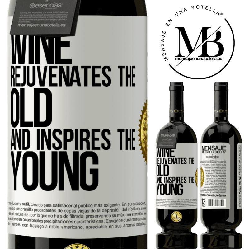 29,95 € Free Shipping | Red Wine Premium Edition MBS® Reserva Wine rejuvenates the old and inspires the young White Label. Customizable label Reserva 12 Months Harvest 2014 Tempranillo