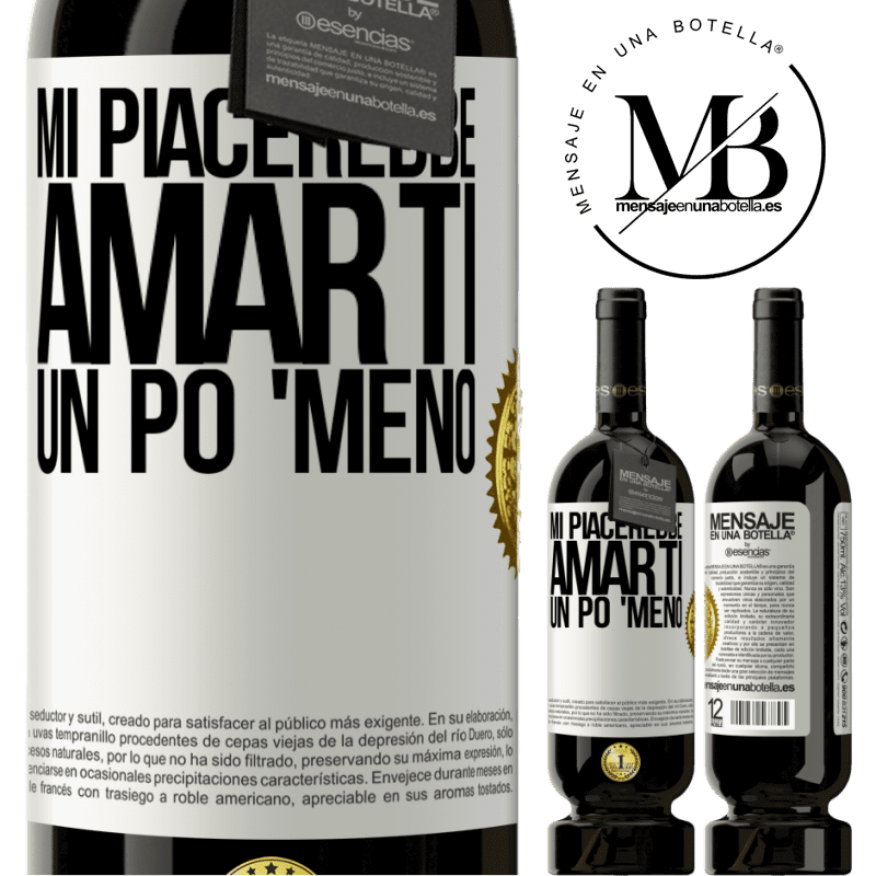 49,95 € Spedizione Gratuita | Vino rosso Edizione Premium MBS® Riserva Mi piacerebbe amarti un po 'meno Etichetta Bianca. Etichetta personalizzabile Riserva 12 Mesi Raccogliere 2014 Tempranillo