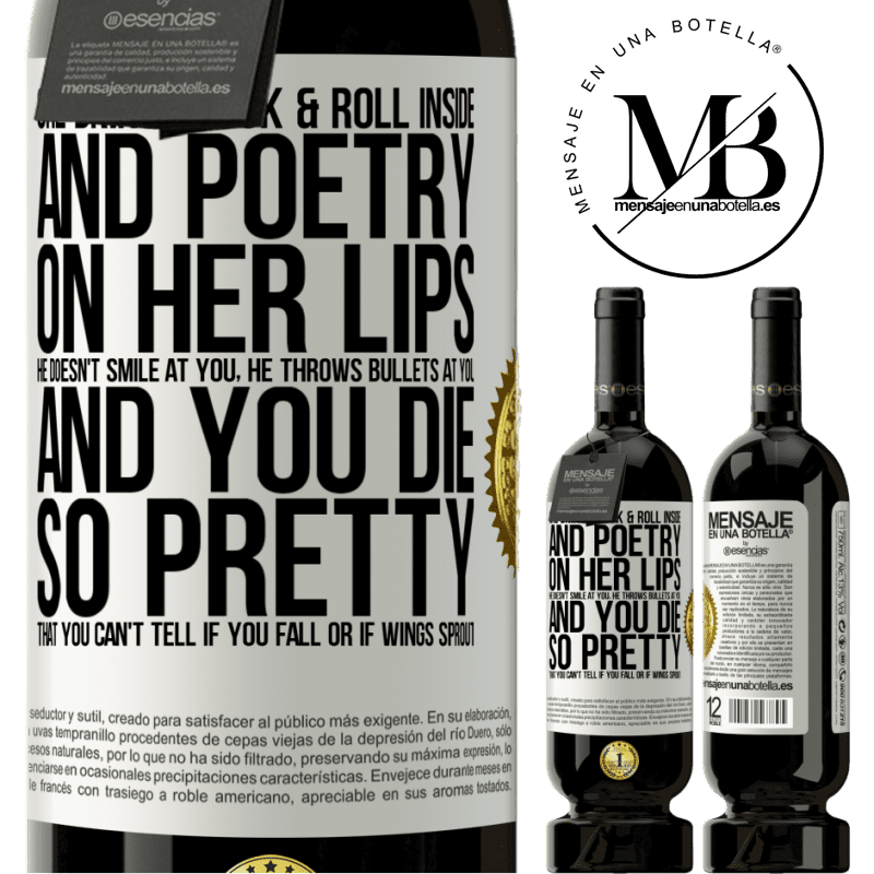 49,95 € Free Shipping | Red Wine Premium Edition MBS® Reserve She brings Rock & Roll inside and poetry on her lips. He doesn't smile at you, he throws bullets at you, and you die so White Label. Customizable label Reserve 12 Months Harvest 2014 Tempranillo