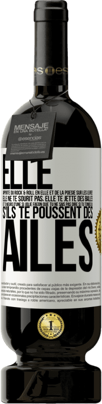 49,95 € Envoi gratuit | Vin rouge Édition Premium MBS® Réserve Elle apporte du Rock & Roll en elle et de la poésie sur les lèvres. Elle ne te sourit pas, elle te jette des balles et tu meurs Étiquette Blanche. Étiquette personnalisable Réserve 12 Mois Récolte 2016 Tempranillo