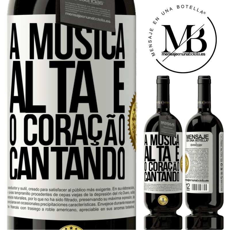 49,95 € Envio grátis | Vinho tinto Edição Premium MBS® Reserva A música alta e o coração cantando Etiqueta Branca. Etiqueta personalizável Reserva 12 Meses Colheita 2016 Tempranillo