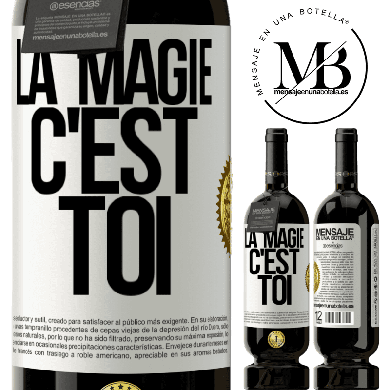 49,95 € Envoi gratuit | Vin rouge Édition Premium MBS® Réserve La magie c'est toi Étiquette Blanche. Étiquette personnalisable Réserve 12 Mois Récolte 2015 Tempranillo