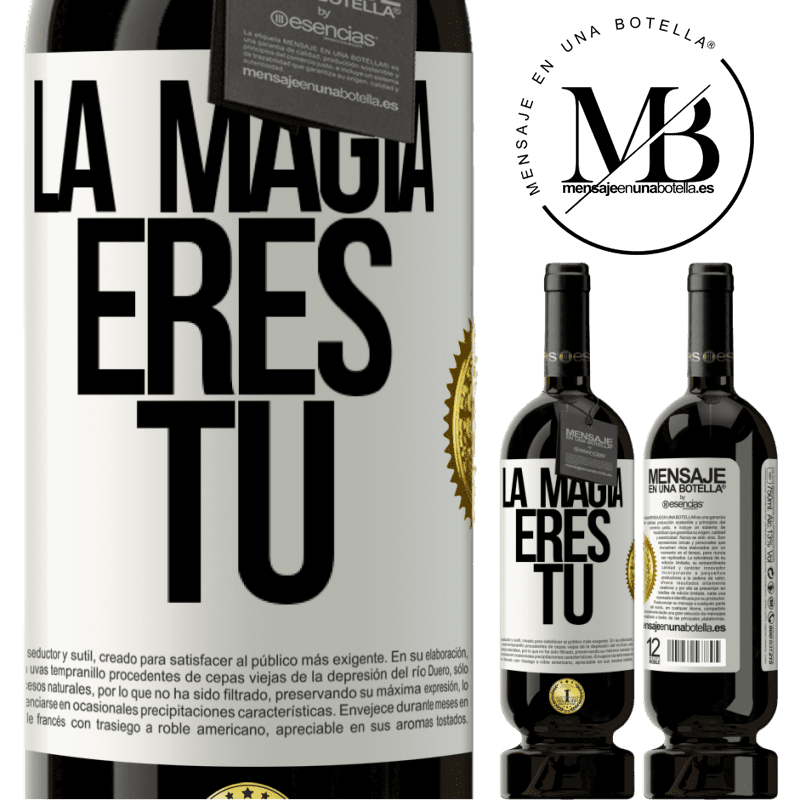 49,95 € Envío gratis | Vino Tinto Edición Premium MBS® Reserva La magia eres tú Etiqueta Blanca. Etiqueta personalizable Reserva 12 Meses Cosecha 2015 Tempranillo