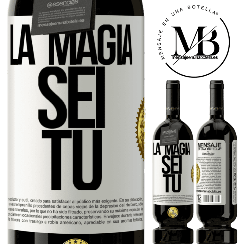 49,95 € Spedizione Gratuita | Vino rosso Edizione Premium MBS® Riserva La magia sei tu Etichetta Bianca. Etichetta personalizzabile Riserva 12 Mesi Raccogliere 2015 Tempranillo