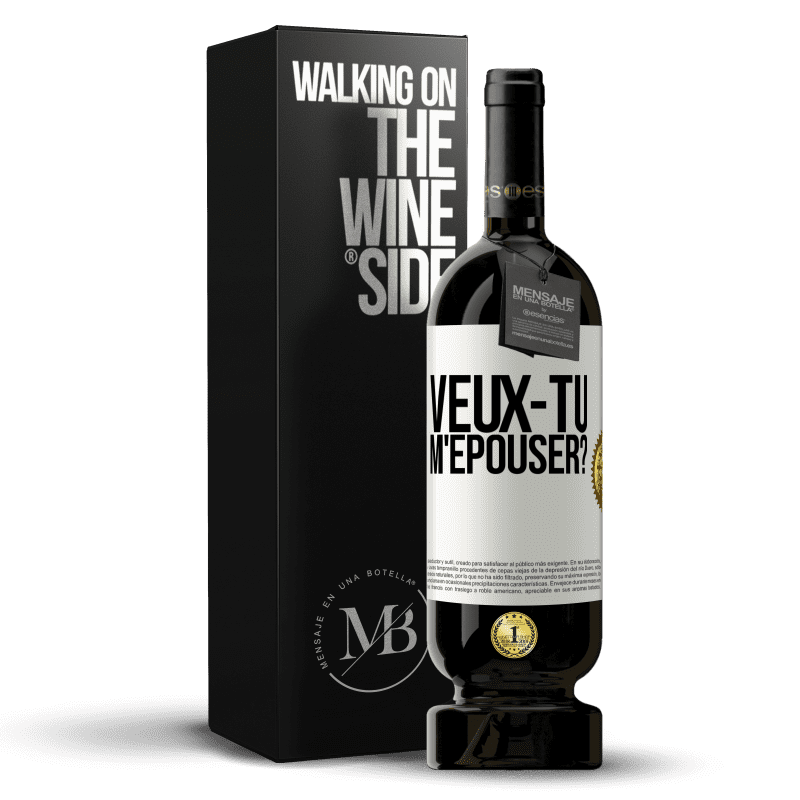 49,95 € Envoi gratuit | Vin rouge Édition Premium MBS® Réserve Veux-tu m'épouser? Étiquette Blanche. Étiquette personnalisable Réserve 12 Mois Récolte 2014 Tempranillo