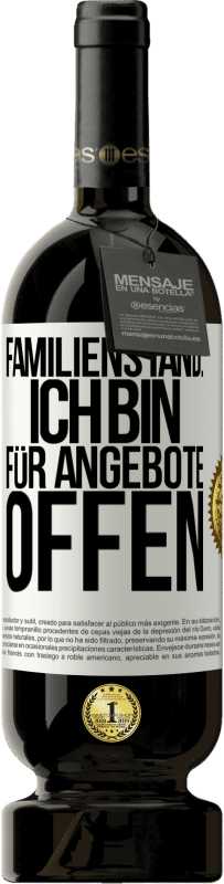 Kostenloser Versand | Rotwein Premium Ausgabe MBS® Reserve Familienstand: Ich bin für Angebote offen Weißes Etikett. Anpassbares Etikett Reserve 12 Monate Ernte 2014 Tempranillo